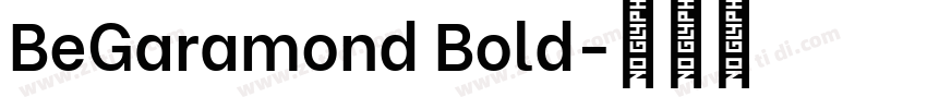 BeGaramond Bold字体转换